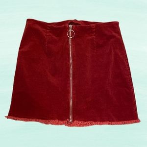 Cotton Candy LA Corduroy Skirt with Zipper Sz L